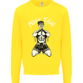 Muay Thai Fighter Mixed Martial Arts MMA Kids Sweatshirt Jumper Yellow