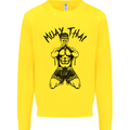 Muay Thai Fighter Mixed Martial Arts MMA Kids Sweatshirt Jumper Yellow