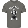 Muay Thai Fighter Mixed Martial Arts MMA Kids T-Shirt Childrens Charcoal