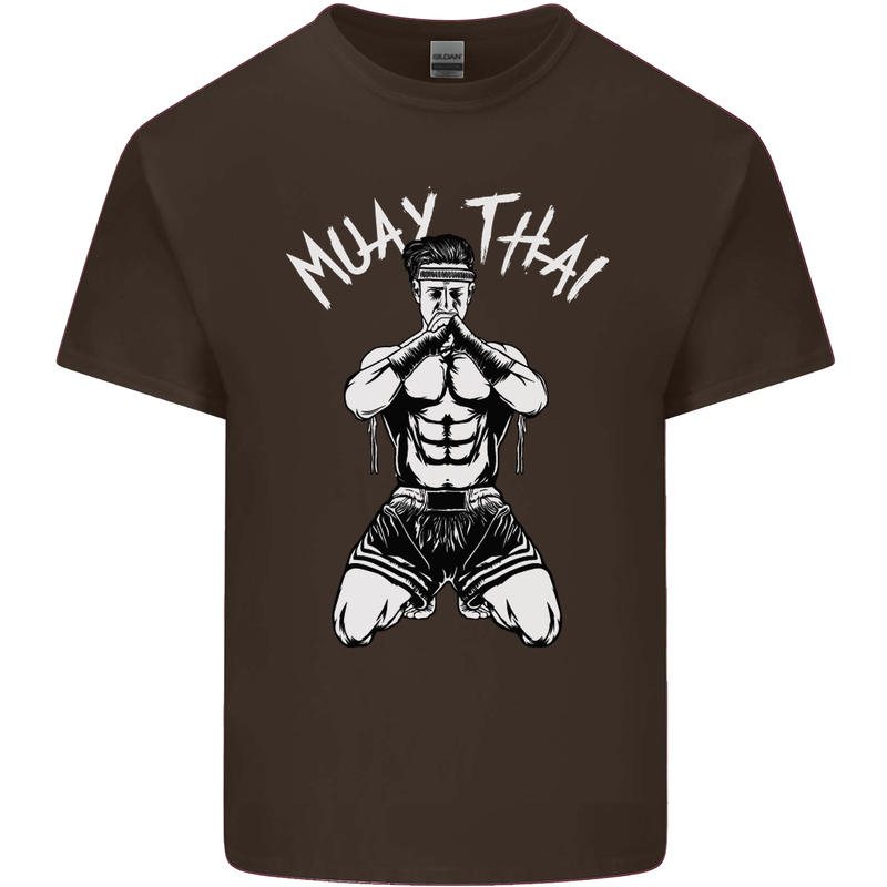 Muay Thai Fighter Mixed Martial Arts MMA Kids T-Shirt Childrens Chocolate