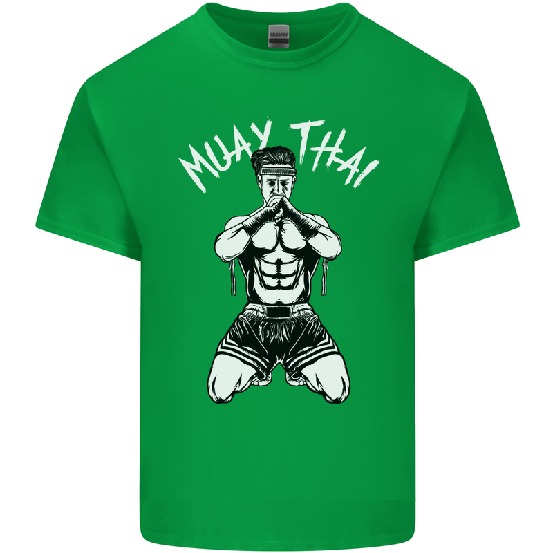 Muay Thai Fighter Mixed Martial Arts MMA Kids T-Shirt Childrens Irish Green