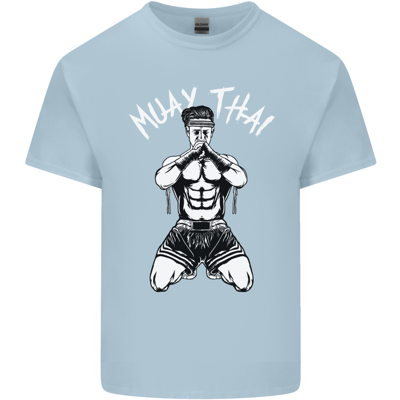 Muay Thai Fighter Mixed Martial Arts MMA Kids T-Shirt Childrens Light Blue