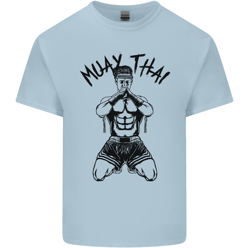 Muay Thai Fighter Mixed Martial Arts MMA Kids T-Shirt Childrens Light Blue