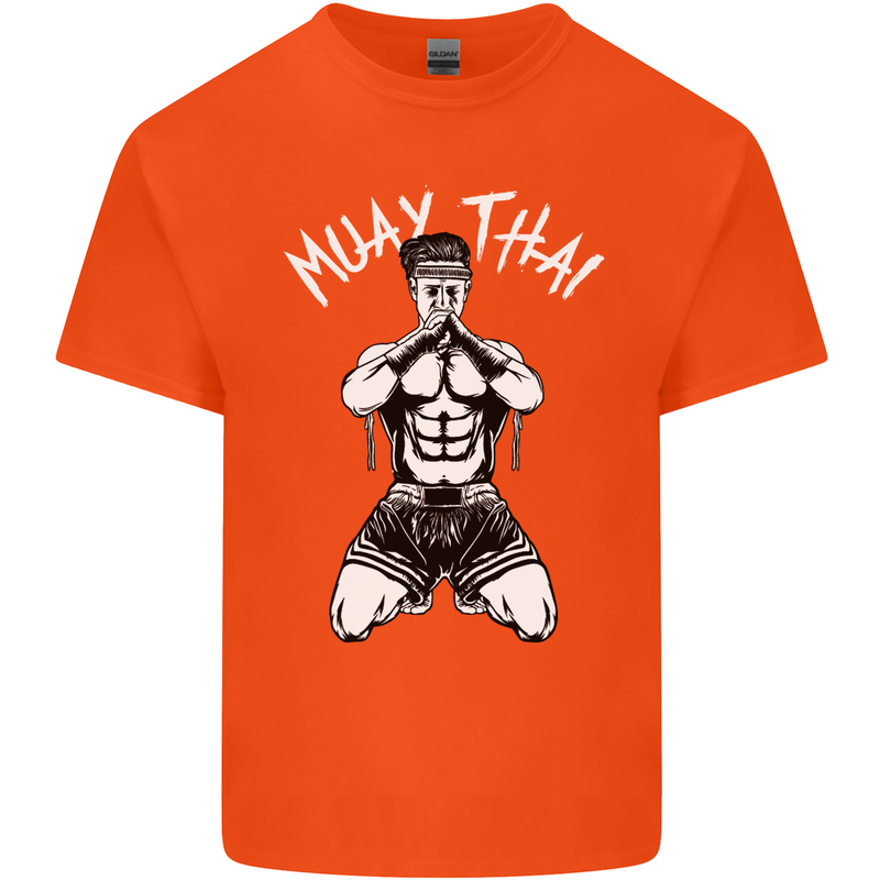 Muay Thai Fighter Mixed Martial Arts MMA Kids T-Shirt Childrens Orange