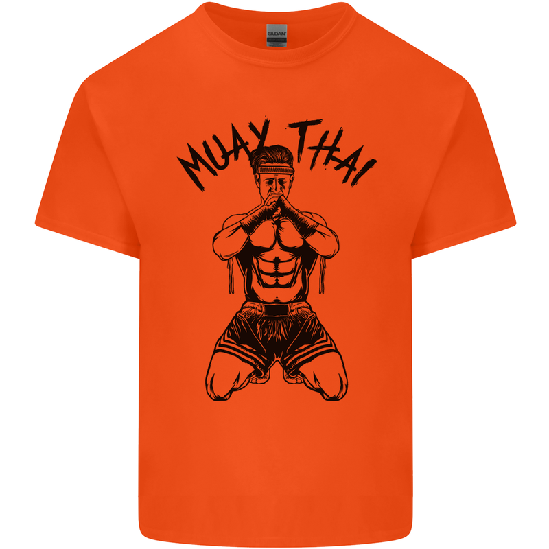 Muay Thai Fighter Mixed Martial Arts MMA Kids T-Shirt Childrens Orange