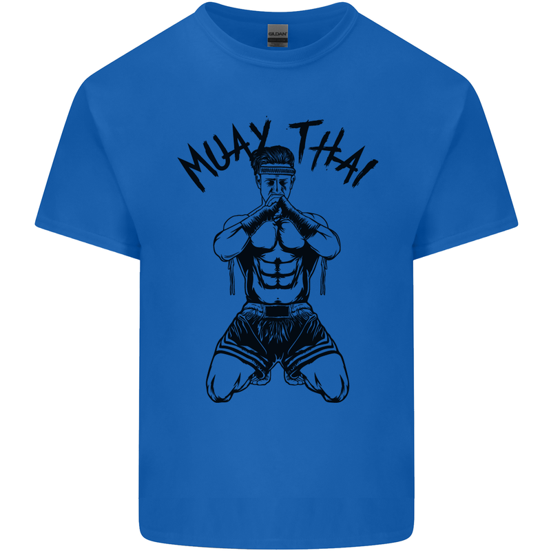 Muay Thai Fighter Mixed Martial Arts MMA Kids T-Shirt Childrens Royal Blue