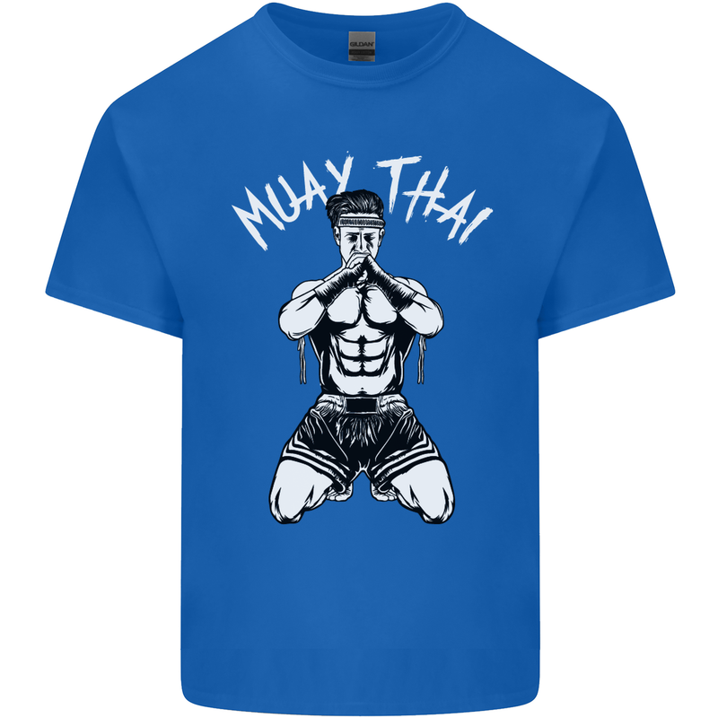 Muay Thai Fighter Mixed Martial Arts MMA Kids T-Shirt Childrens Royal Blue