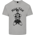 Muay Thai Fighter Mixed Martial Arts MMA Kids T-Shirt Childrens Sports Grey