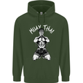 Muay Thai Fighter Mixed Martial Arts MMA Mens 80% Cotton Hoodie Forest Green