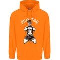 Muay Thai Fighter Mixed Martial Arts MMA Mens 80% Cotton Hoodie Orange