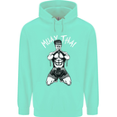 Muay Thai Fighter Mixed Martial Arts MMA Mens 80% Cotton Hoodie Peppermint