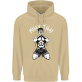 Muay Thai Fighter Mixed Martial Arts MMA Mens 80% Cotton Hoodie Sand