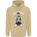 Muay Thai Fighter Mixed Martial Arts MMA Mens 80% Cotton Hoodie Sand