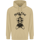 Muay Thai Fighter Mixed Martial Arts MMA Mens 80% Cotton Hoodie Sand