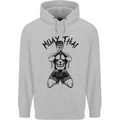 Muay Thai Fighter Mixed Martial Arts MMA Mens 80% Cotton Hoodie Sports Grey