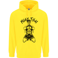 Muay Thai Fighter Mixed Martial Arts MMA Mens 80% Cotton Hoodie Yellow