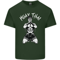 Muay Thai Fighter Mixed Martial Arts MMA Mens Cotton T-Shirt Tee Top Forest Green