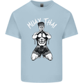 Muay Thai Fighter Mixed Martial Arts MMA Mens Cotton T-Shirt Tee Top Light Blue