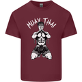 Muay Thai Fighter Mixed Martial Arts MMA Mens Cotton T-Shirt Tee Top Maroon