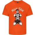 Muay Thai Fighter Mixed Martial Arts MMA Mens Cotton T-Shirt Tee Top Orange