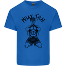 Muay Thai Fighter Mixed Martial Arts MMA Mens Cotton T-Shirt Tee Top Royal Blue