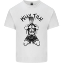 Muay Thai Fighter Mixed Martial Arts MMA Mens Cotton T-Shirt Tee Top White