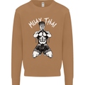 Muay Thai Fighter Mixed Martial Arts MMA Mens Sweatshirt Jumper Caramel Latte