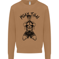 Muay Thai Fighter Mixed Martial Arts MMA Mens Sweatshirt Jumper Caramel Latte