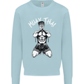 Muay Thai Fighter Mixed Martial Arts MMA Mens Sweatshirt Jumper Light Blue