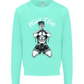Muay Thai Fighter Mixed Martial Arts MMA Mens Sweatshirt Jumper Peppermint