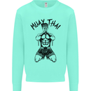 Muay Thai Fighter Mixed Martial Arts MMA Mens Sweatshirt Jumper Peppermint