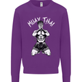 Muay Thai Fighter Mixed Martial Arts MMA Mens Sweatshirt Jumper Purple