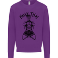 Muay Thai Fighter Mixed Martial Arts MMA Mens Sweatshirt Jumper Purple