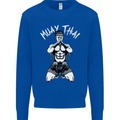 Muay Thai Fighter Mixed Martial Arts MMA Mens Sweatshirt Jumper Royal Blue