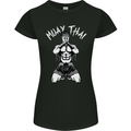 Muay Thai Fighter Mixed Martial Arts MMA Womens Petite Cut T-Shirt Black