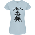 Muay Thai Fighter Mixed Martial Arts MMA Womens Petite Cut T-Shirt Light Blue