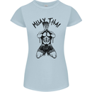 Muay Thai Fighter Mixed Martial Arts MMA Womens Petite Cut T-Shirt Light Blue
