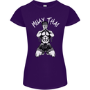 Muay Thai Fighter Mixed Martial Arts MMA Womens Petite Cut T-Shirt Purple