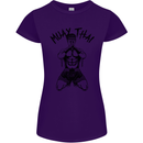 Muay Thai Fighter Mixed Martial Arts MMA Womens Petite Cut T-Shirt Purple