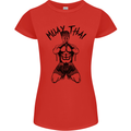 Muay Thai Fighter Mixed Martial Arts MMA Womens Petite Cut T-Shirt Red