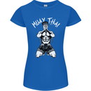 Muay Thai Fighter Mixed Martial Arts MMA Womens Petite Cut T-Shirt Royal Blue