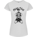 Muay Thai Fighter Mixed Martial Arts MMA Womens Petite Cut T-Shirt White