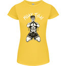 Muay Thai Fighter Mixed Martial Arts MMA Womens Petite Cut T-Shirt Yellow