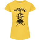 Muay Thai Fighter Mixed Martial Arts MMA Womens Petite Cut T-Shirt Yellow