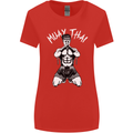 Muay Thai Fighter Mixed Martial Arts MMA Womens Wider Cut T-Shirt Red