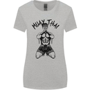 Muay Thai Fighter Mixed Martial Arts MMA Womens Wider Cut T-Shirt Sports Grey