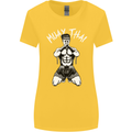 Muay Thai Fighter Mixed Martial Arts MMA Womens Wider Cut T-Shirt Yellow