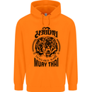 Muay Thai Fighter Warrior MMA Martial Arts Childrens Kids Hoodie Orange