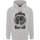 Muay Thai Fighter Warrior MMA Martial Arts Childrens Kids Hoodie Sports Grey