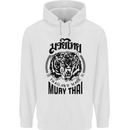 Muay Thai Fighter Warrior MMA Martial Arts Childrens Kids Hoodie White